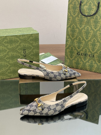 ua G*u*i women's horsebit slingback ballet flat