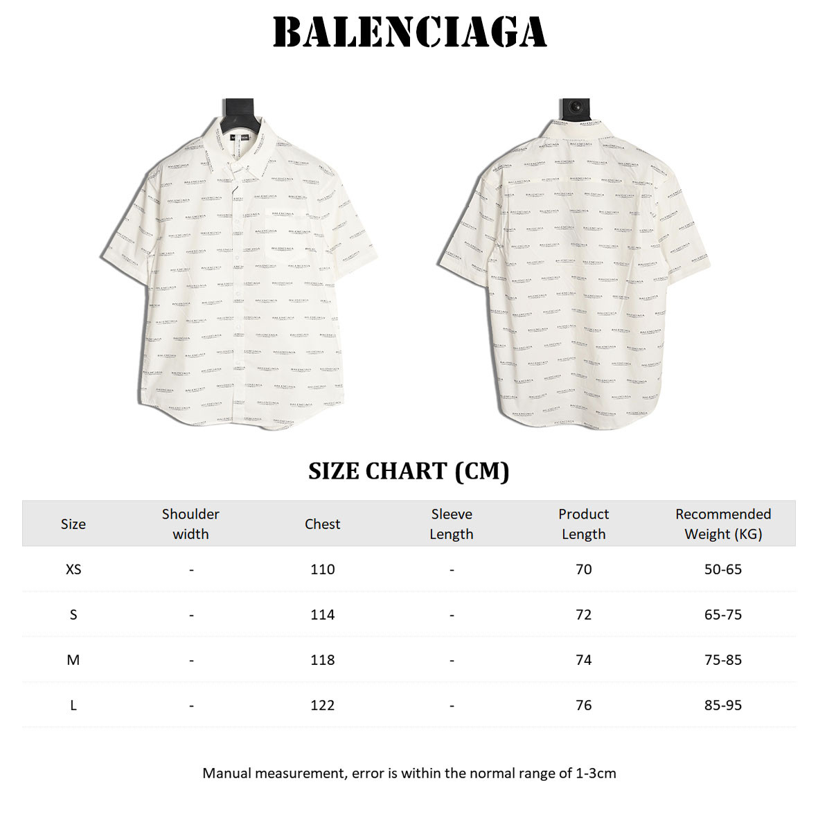 Ba*len*cia*ga short-sleeved shirts