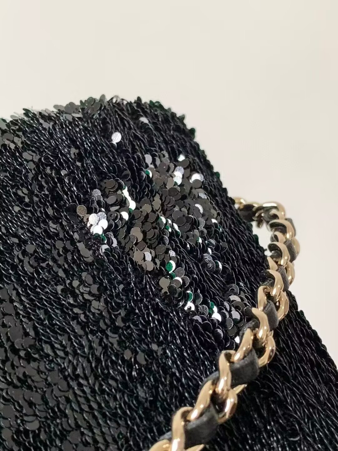 Ch*el mini cf gram glitter dinner bag 20x15x7cm