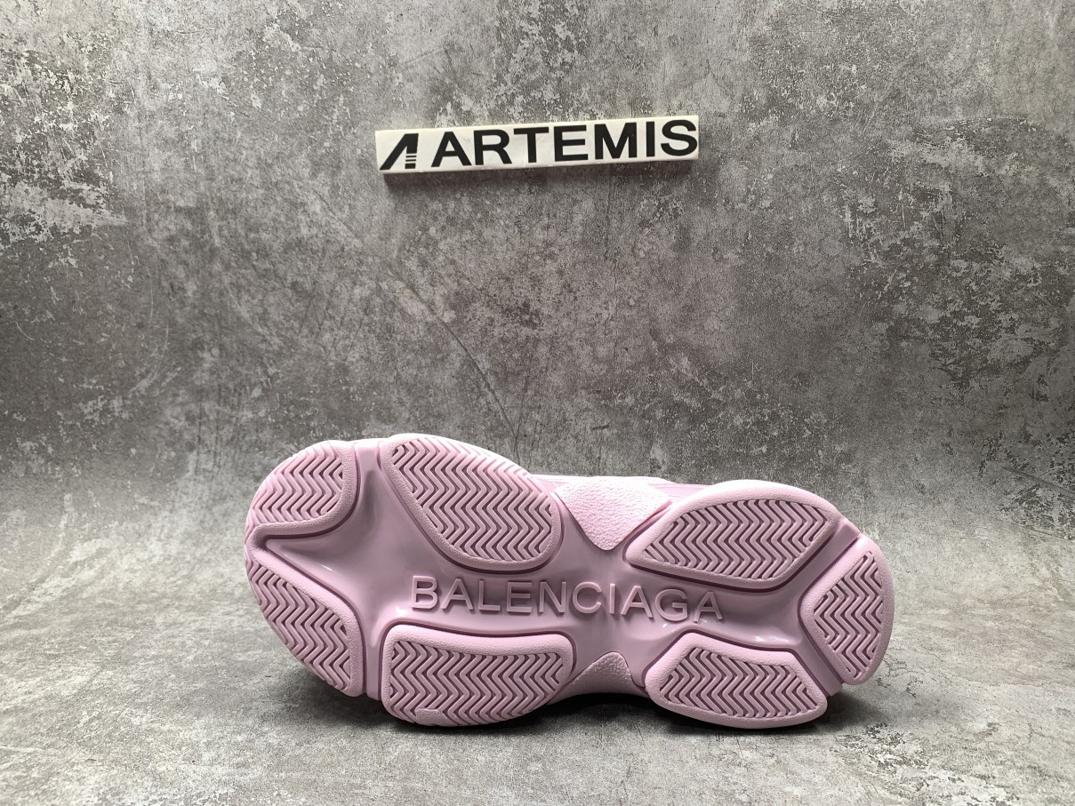 Balenciga Triple S Allover Logo Pink