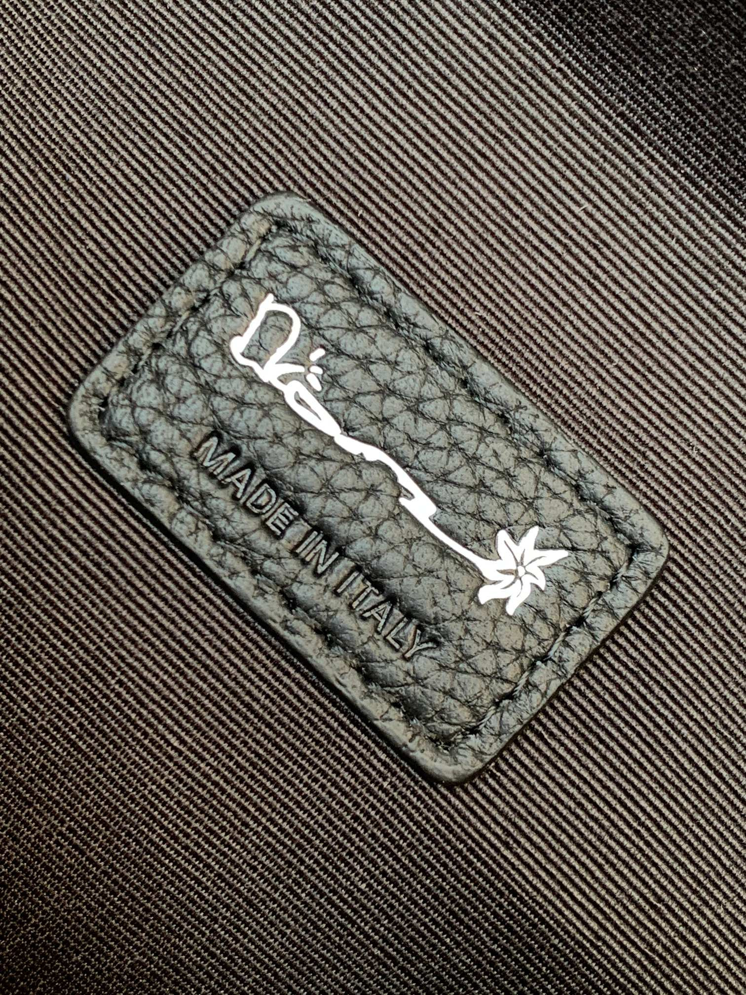 D*or lingot toiletry bag grained leather black black oblique mirage technical fabric 8.5 x 5 x 4 inches